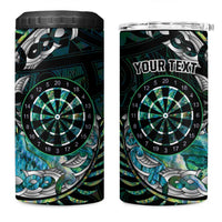New Zealand Darts Personalised 4 in 1 Can Cooler Tumbler Aotearoa Silver Fern Green Papua Shell Spirit LT9 One Size: 16 oz Green - Polynesian Pride