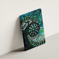 New Zealand Darts Personalised Canvas Wall Art Aotearoa Silver Fern Green Papua Shell Spirit LT9 - Polynesian Pride