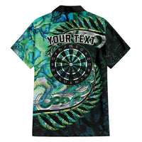 New Zealand Darts Personalised Hawaiian Shirt Aotearoa Silver Fern Green Papua Shell Spirit LT9 - Polynesian Pride