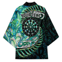 New Zealand Darts Personalised Kimono Aotearoa Silver Fern Green Papua Shell Spirit LT9 - Polynesian Pride