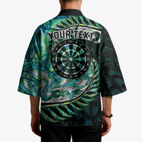New Zealand Darts Personalised Kimono Aotearoa Silver Fern Green Papua Shell Spirit LT9 - Polynesian Pride