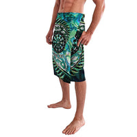 New Zealand Darts Personalised Lavalava Aotearoa Silver Fern Green Papua Shell Spirit LT9 - Polynesian Pride