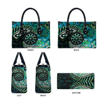 New Zealand Darts Personalised Leather Bag Aotearoa Silver Fern Green Papua Shell Spirit LT9 - Polynesian Pride
