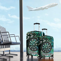 New Zealand Darts Personalised Luggage Cover Aotearoa Silver Fern Green Papua Shell Spirit LT9 - Polynesian Pride