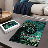 New Zealand Darts Personalised Puzzle Aotearoa Silver Fern Green Papua Shell Spirit LT9 - Polynesian Pride