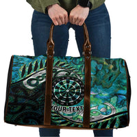 New Zealand Darts Personalised Travel Bag Aotearoa Silver Fern Green Papua Shell Spirit LT9 Green - Polynesian Pride