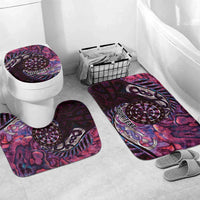 New Zealand Darts Personalised Bathroom Set Aotearoa Silver Fern Pink Papua Shell Spirit LT9 Mat Set Only (3 pcs) One Size Pink - Polynesian Pride