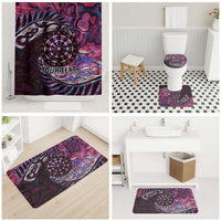 New Zealand Darts Personalised Bathroom Set Aotearoa Silver Fern Pink Papua Shell Spirit LT9 - Polynesian Pride