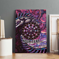 New Zealand Darts Personalised Canvas Wall Art Aotearoa Silver Fern Pink Papua Shell Spirit LT9 - Polynesian Pride