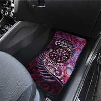 New Zealand Darts Personalised Car Mats Aotearoa Silver Fern Pink Papua Shell Spirit LT9 - Polynesian Pride