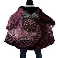 New Zealand Darts Personalised Cloak Aotearoa Silver Fern Pink Papua Shell Spirit LT9 - Polynesian Pride