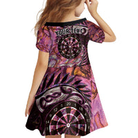 New Zealand Darts Personalised Family Matching Off Shoulder Maxi Dress and Hawaiian Shirt Aotearoa Silver Fern Pink Papua Shell Spirit LT9 - Polynesian Pride