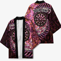 New Zealand Darts Personalised Kimono Aotearoa Silver Fern Pink Papua Shell Spirit LT9 - Polynesian Pride