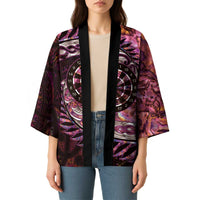 New Zealand Darts Personalised Kimono Aotearoa Silver Fern Pink Papua Shell Spirit LT9 - Polynesian Pride