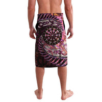 New Zealand Darts Personalised Lavalava Aotearoa Silver Fern Pink Papua Shell Spirit LT9 - Polynesian Pride