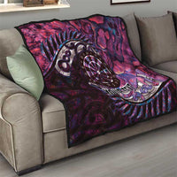 New Zealand Darts Personalised Quilt Aotearoa Silver Fern Pink Papua Shell Spirit LT9 - Polynesian Pride