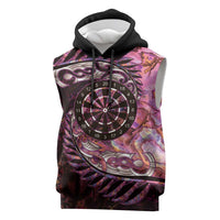 New Zealand Darts Personalised Sleeveless Hoodie Aotearoa Silver Fern Pink Papua Shell Spirit LT9 Pink - Polynesian Pride