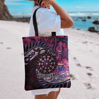 New Zealand Darts Personalised Tote Bag Aotearoa Silver Fern Pink Papua Shell Spirit LT9 - Polynesian Pride