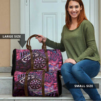 New Zealand Darts Personalised Travel Bag Aotearoa Silver Fern Pink Papua Shell Spirit LT9 - Polynesian Pride