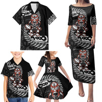 New Zealand Indigenous-Maori Rugby Custom Family Matching Puletasi and Hawaiian Shirt