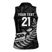 New Zealand Indigenous-Maori Rugby Custom Women Sleeveless Polo Shirt LT9 - Polynesian Pride
