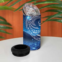 New Zealand Matariki 4 in 1 Can Cooler Tumbler Taniko Aramoana With Koru Galaxy Sky Night LT9 - Polynesian Pride