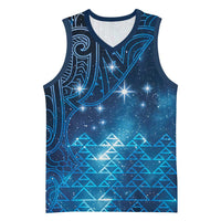 New Zealand Matariki Basketball Jersey Taniko Aramoana With Maori Galaxy Sky Night LT9 Unisex Galaxy - Polynesian Pride