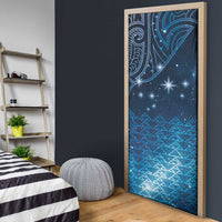 New Zealand Matariki Door Cover Taniko Aramoana With Maori Galaxy Sky Night LT9 - Polynesian Pride