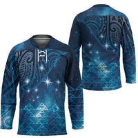 New Zealand Matariki Hockey Jersey Taniko Aramoana With Maori Galaxy Sky Night LT9 - Polynesian Pride
