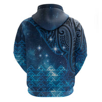 New Zealand Matariki Hoodie Taniko Aramoana With Maori Galaxy Sky Night LT9 - Polynesian Pride