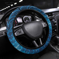 New Zealand Matariki Steering Wheel Cover Taniko Aramoana With Maori Galaxy Sky Night LT9 Universal Fit Galaxy - Polynesian Pride