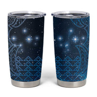 New Zealand Matariki Tumbler Cup Taniko Aramoana With Maori Galaxy Sky Night LT9 Galaxy - Polynesian Pride