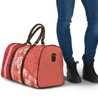 Red Hibiscus Turle Travel Bag Hawaiian Style Tribal Tapa Pattern - Polynesian Pride