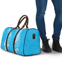 Puakenikeni and Maile Lei Travel Bag Blue Double Strand Lei - Polynesian Pride