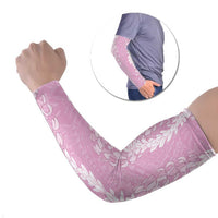 Puakenikeni and Maile Lei Arm Sleeves Pink Double Strand Lei - Polynesian Pride