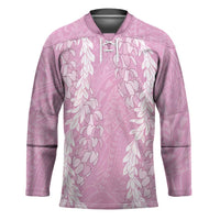 Puakenikeni and Maile Lei Hockey Jersey Pink Double Strand Lei - Polynesian Pride