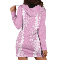 Puakenikeni and Maile Lei Hoodie Dress Pink Double Strand Lei LT9 - Polynesian Pride