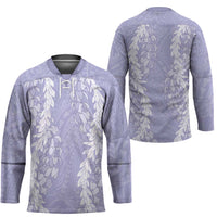 Puakenikeni and Maile Lei Hockey Jersey Purple Double Strand Lei - Polynesian Pride