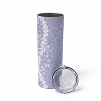 Puakenikeni and Maile Lei Skinny Tumbler Purple Double Strand Lei LT9 - Polynesian Pride