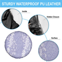 Puakenikeni and Maile Lei Spare Tire Cover Purple Double Strand Lei LT9 - Polynesian Pride