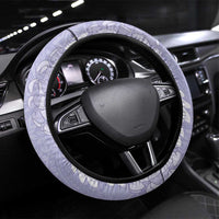 Puakenikeni and Maile Lei Steering Wheel Cover Purple Double Strand Lei