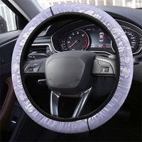 Puakenikeni and Maile Lei Steering Wheel Cover Purple Double Strand Lei