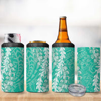 Puakenikeni and Maile Lei 4 in 1 Can Cooler Tumbler Sage Green Double Strand Lei LT9 - Polynesian Pride