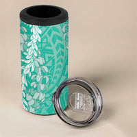 Puakenikeni and Maile Lei 4 in 1 Can Cooler Tumbler Sage Green Double Strand Lei LT9 - Polynesian Pride