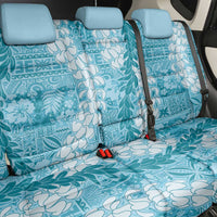 Blue Puakenikeni and Maile Lei Back Car Seat Cover Hawaiian Style Tribal Tapa Double Strand Lei LT9 - Polynesian Pride