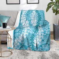 Blue Puakenikeni and Maile Lei Blanket Hawaiian Style Tribal Tapa Double Strand Lei LT9 - Polynesian Pride