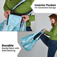 Blue Puakenikeni and Maile Lei Grocery Bag Hawaiian Style Tribal Tapa Double Strand Lei LT9 - Polynesian Pride
