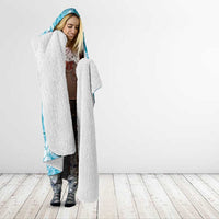 Blue Puakenikeni and Maile Lei Hooded Blanket Hawaiian Style Tribal Tapa Double Strand Lei LT9 - Polynesian Pride
