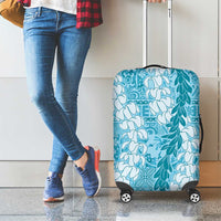 Blue Puakenikeni and Maile Lei Luggage Cover Hawaiian Style Tribal Tapa Double Strand Lei LT9 - Polynesian Pride