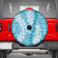 Blue Puakenikeni and Maile Lei Spare Tire Cover Hawaiian Style Tribal Tapa Double Strand Lei LT9 - Polynesian Pride